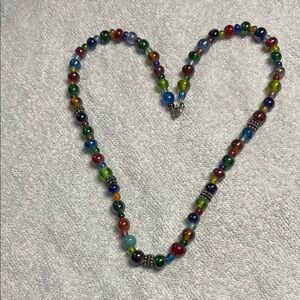 Sterling 925 Multicolor Beaded Necklace